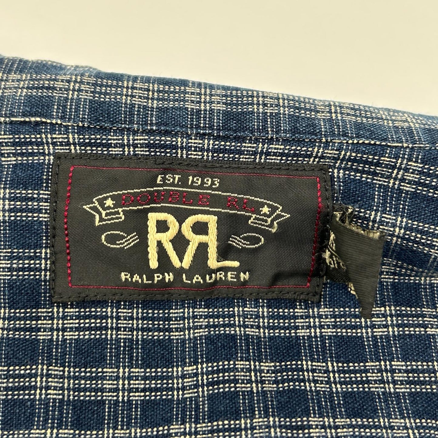 RRL ダブルアールエル ブルー 藍染 長袖 チェックシャツ トップス