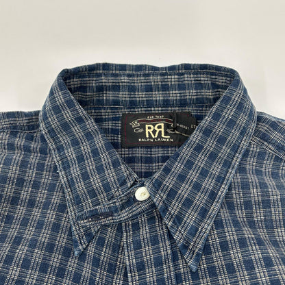 RRL ダブルアールエル ブルー 藍染 長袖 チェックシャツ トップス