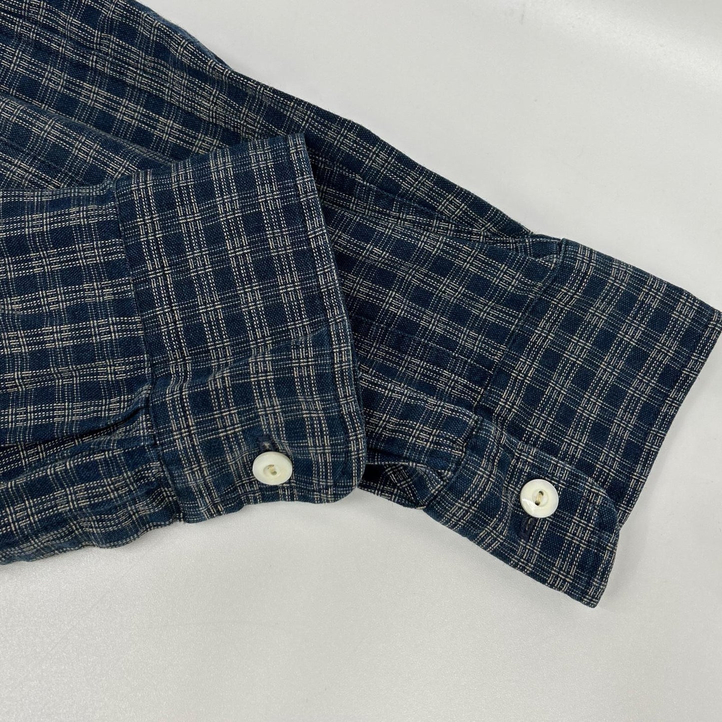 RRL ダブルアールエル ブルー 藍染 長袖 チェックシャツ トップス