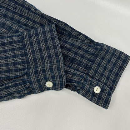 RRL ダブルアールエル ブルー 藍染 長袖 チェックシャツ トップス