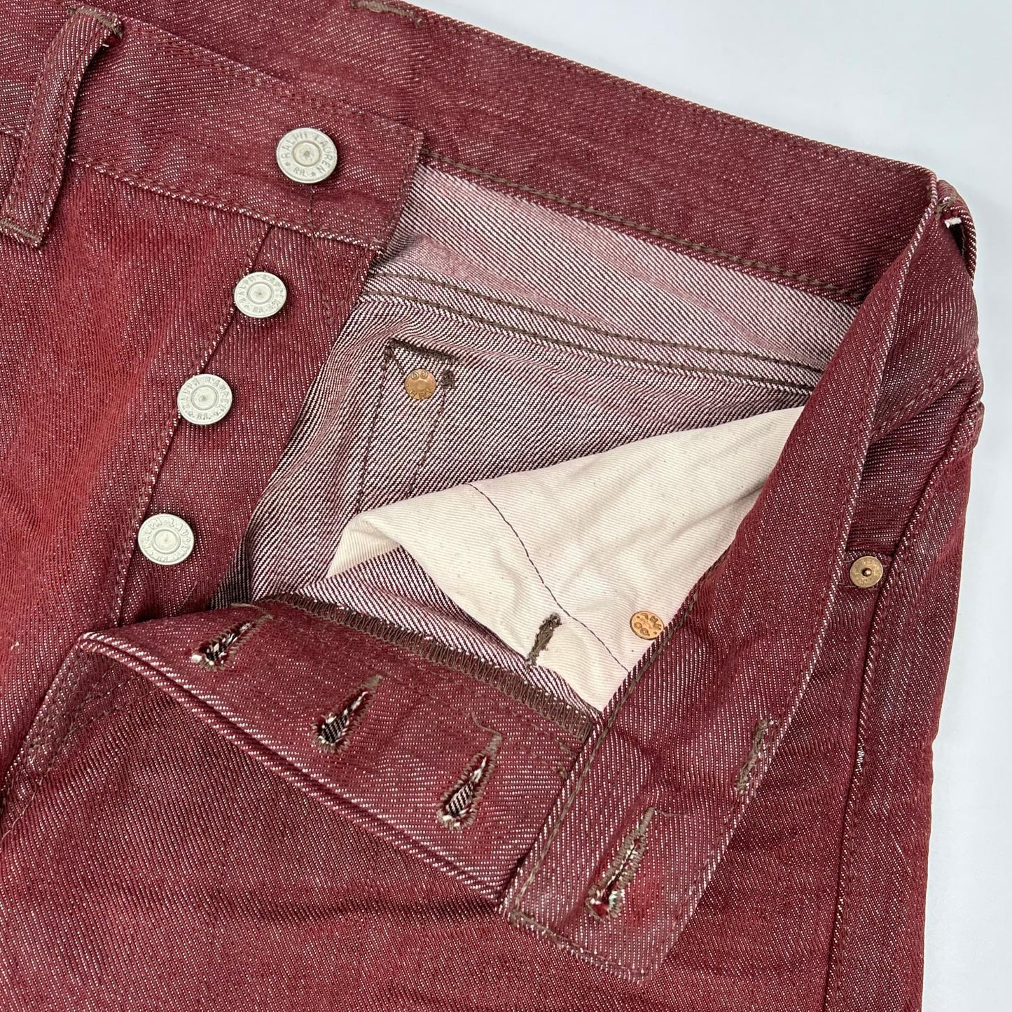 RRL ダブルアールエル ボルドー ボタンフライ HEAVY WEIGHT BULL DENIM ボトムス