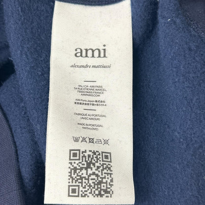 AMI Alexandre Mattiussi アミアレクサンドルマテュッシ ネイビー Ami de Coeur プルオーバー フーディ トップス