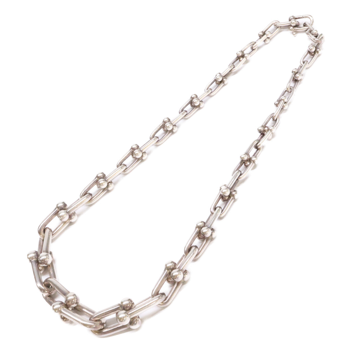 TIFFANY&Co. ティファニー Ag925ハードウェア 18inch グラジュエイテッド リンク ネックレス