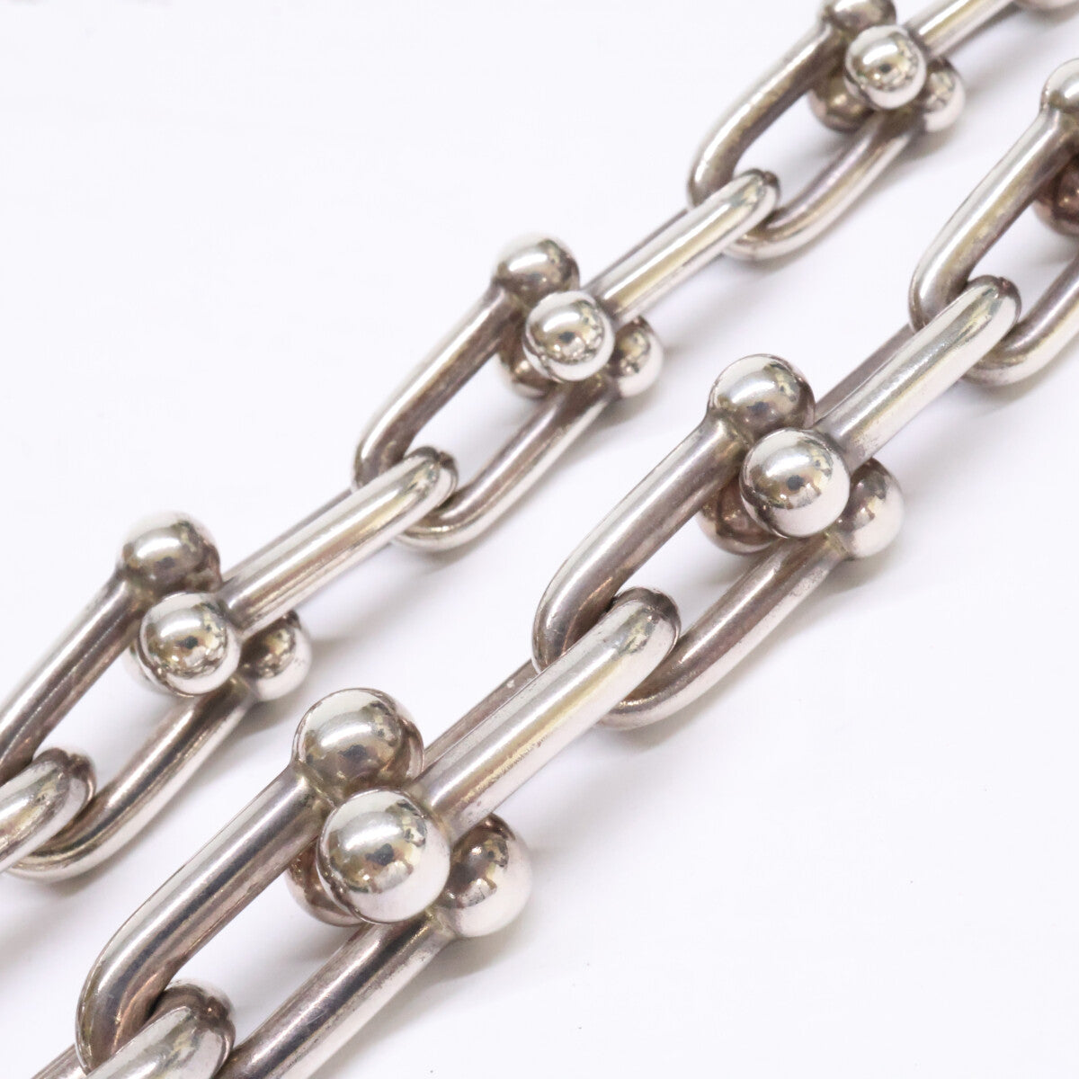 TIFFANY&Co. ティファニー Ag925ハードウェア 18inch グラジュエイテッド リンク ネックレス