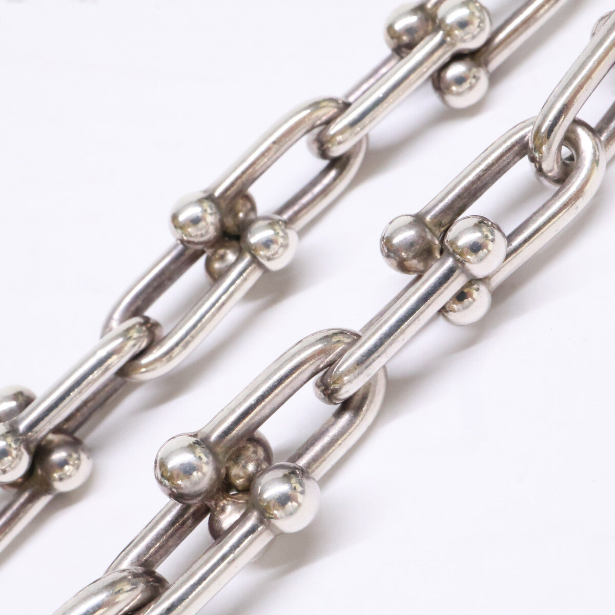 TIFFANY&Co. ティファニー Ag925ハードウェア 18inch グラジュエイテッド リンク ネックレス