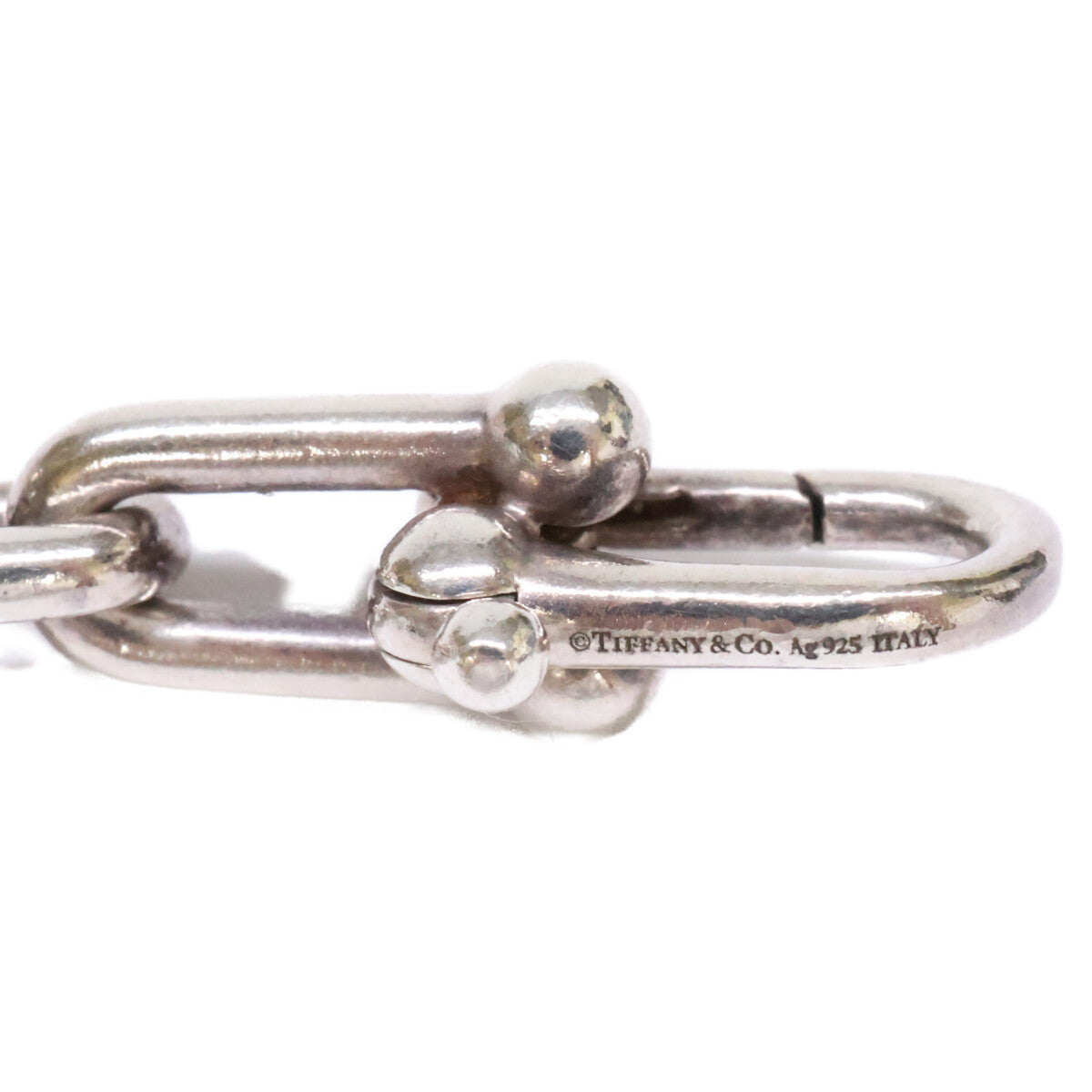 TIFFANY&Co. ティファニー Ag925ハードウェア 18inch グラジュエイテッド リンク ネックレス