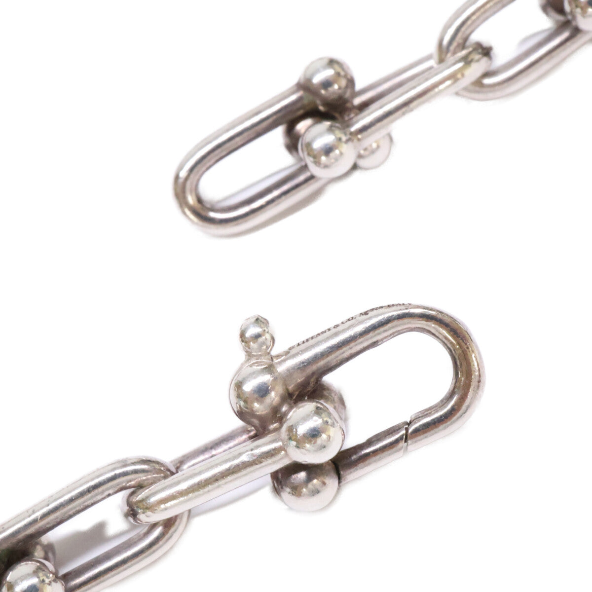 TIFFANY&Co. ティファニー Ag925ハードウェア 18inch グラジュエイテッド リンク ネックレス