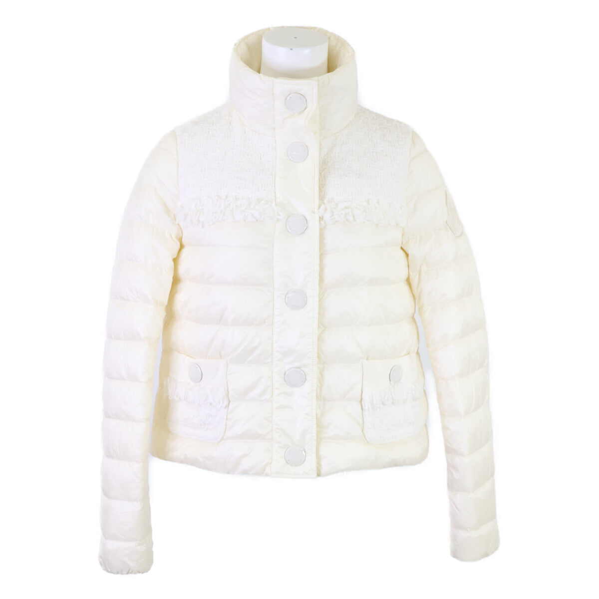 MONCLER LUNAIRE tweed-panel down jacket