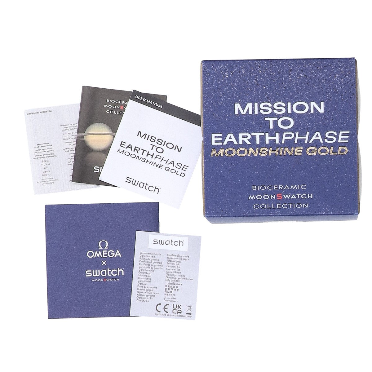 OMEGA オメガ ×SWATCH スヌーピー 新品未使用 SO33N703L MISSION TO EARTHPHASE MOONSHINE GOLD wants YOU ハンターズムーン クオーツ 腕時計