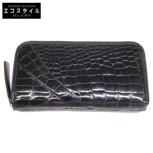IKEDA Kohgei 池田工芸 新品同様 クロコダイル ポロサス x ゴールドパイソン ロングウォレット 長財布 長財布（小銭入れあり）