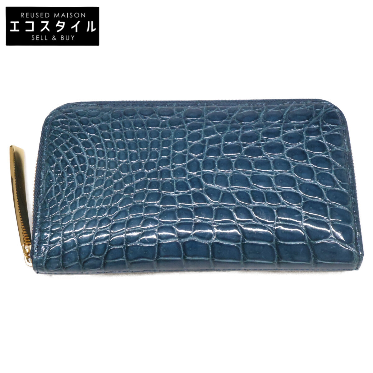 IKEDA Kohgei 池田工芸 美品 クロコダイル ポロサス x ゴールドパイソン ロングウォレット 長財布 長財布（小銭入れあり）
