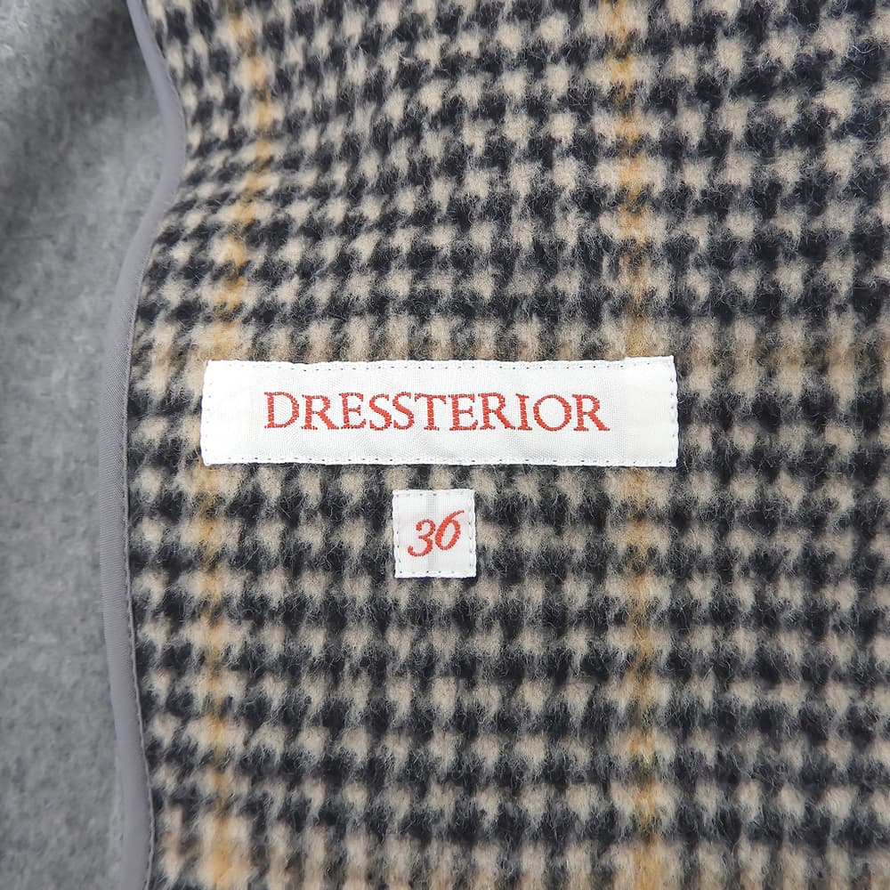 DRESSTERIOR ドレステリア チェック ロング丈 チェックコート レディース ブラウン 36 085-93085 コート