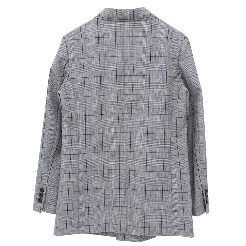 Whim Gazette ウィムガゼット ウール×モヘア チェック ダブルチェック ジャケット レディース グレー F WGZ1032107A0015 23AW ジャケット