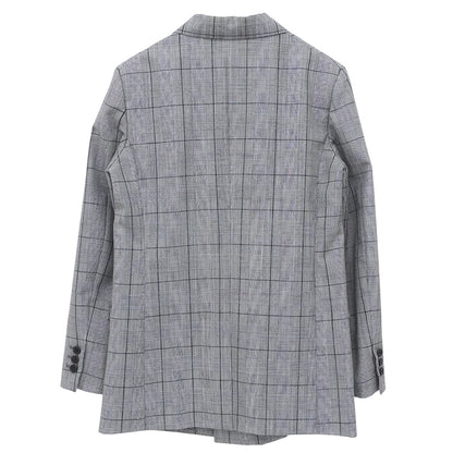 Whim Gazette ウィムガゼット ウール×モヘア チェック ダブルチェック ジャケット レディース グレー F WGZ1032107A0015 23AW ジャケット
