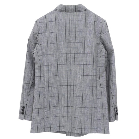 Whim Gazette ウィムガゼット ウール×モヘア チェック ダブルチェック ジャケット レディース グレー F WGZ1032107A0015 23AW ジャケット