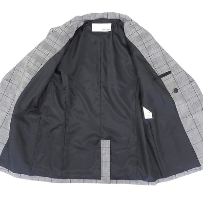 Whim Gazette ウィムガゼット ウール×モヘア チェック ダブルチェック ジャケット レディース グレー F WGZ1032107A0015 23AW ジャケット