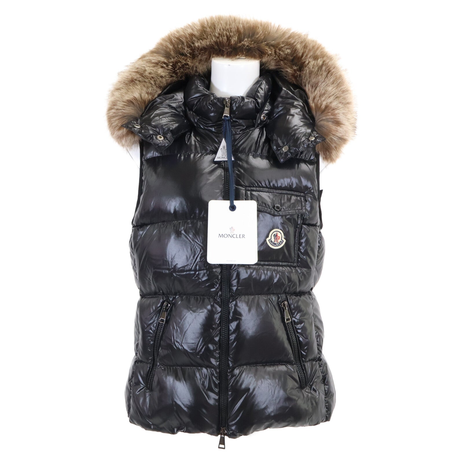 MONCLER モンクレール 【新品同様】BALABIO バラビオ ファーフード付ダウン ベスト