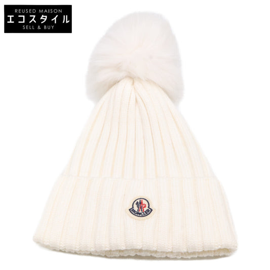 MONCLER モンクレール 【新品同様/国内正規】25年 K20933B00064 M1131 BERRETTO TRICOT ロゴワッペン ポンポン ニット帽 帽子