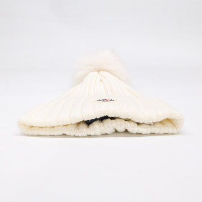 MONCLER モンクレール 【新品同様/国内正規】25年 K20933B00064 M1131 BERRETTO TRICOT ロゴワッペン ポンポン ニット帽 帽子