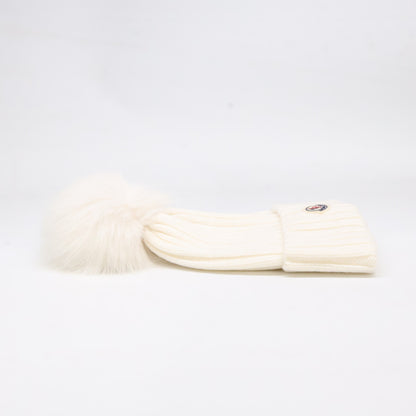 MONCLER モンクレール 【新品同様/国内正規】25年 K20933B00064 M1131 BERRETTO TRICOT ロゴワッペン ポンポン ニット帽 帽子