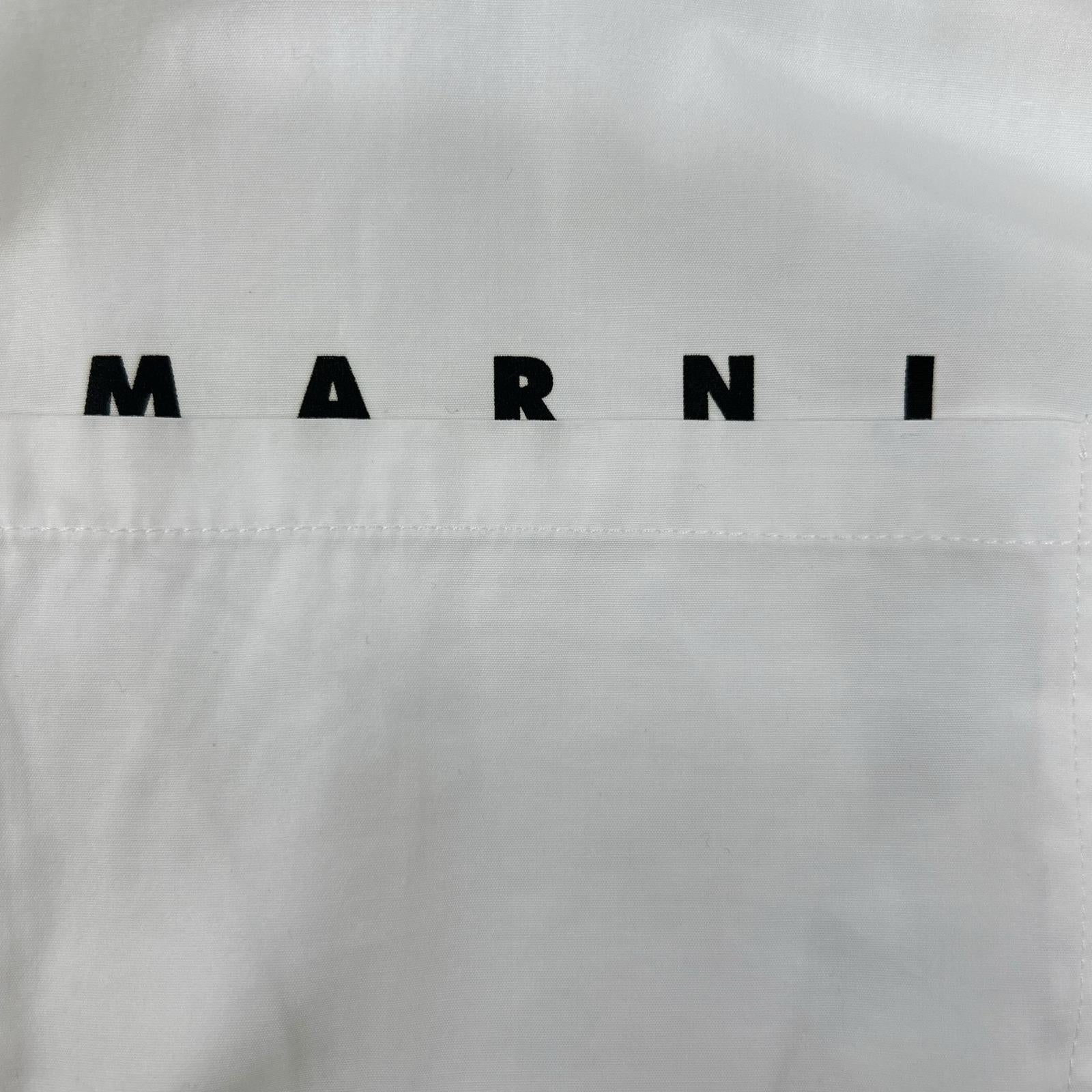 MARNI マルニ CUMU0297P0 25年製 ホワイト ジップアップシャツ トップス