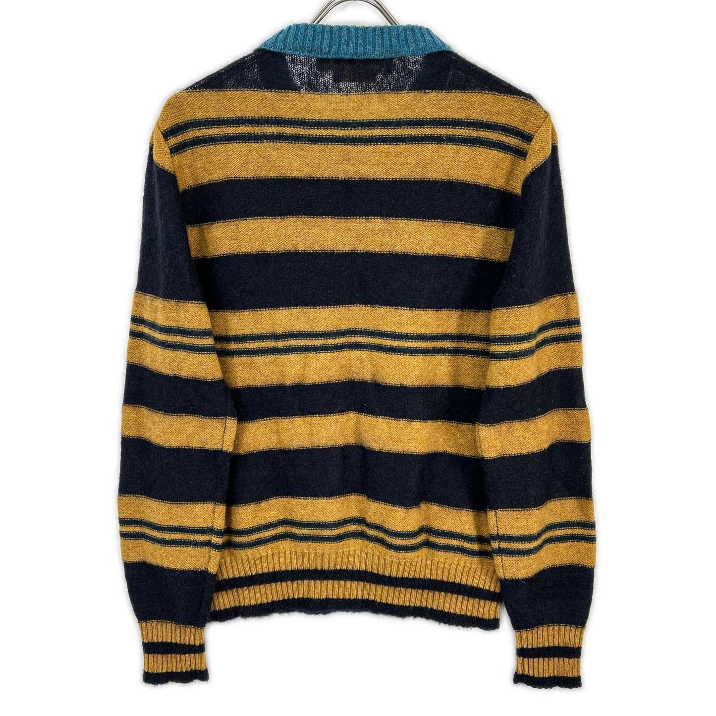 MARNI マルニ GCMG0021Q0 ネイビー×ブラウン ボーダーニット トップス