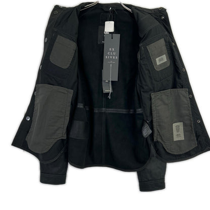 G-STAR RAW ジースターロゥ ブラック シープスキン レザーシャツ E OVERSHIRT ジャケット