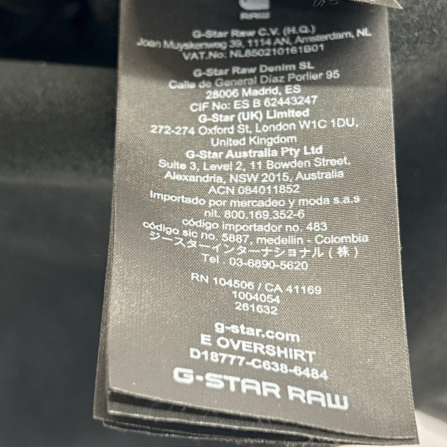 G-STAR RAW ジースターロゥ ブラック シープスキン レザーシャツ E OVERSHIRT ジャケット
