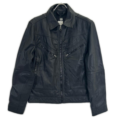 G-STAR RAW ジースターロゥ ブラック シープスキン フライトレザージャケット ジャケット