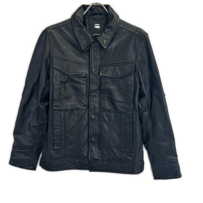 G-STAR RAW ジースターロゥ ブラック vodan 3d slim leather jacket ジャケット