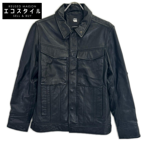 G-STAR RAW ジースターロゥ ブラック vodan 3d slim leather jacket ジャケット