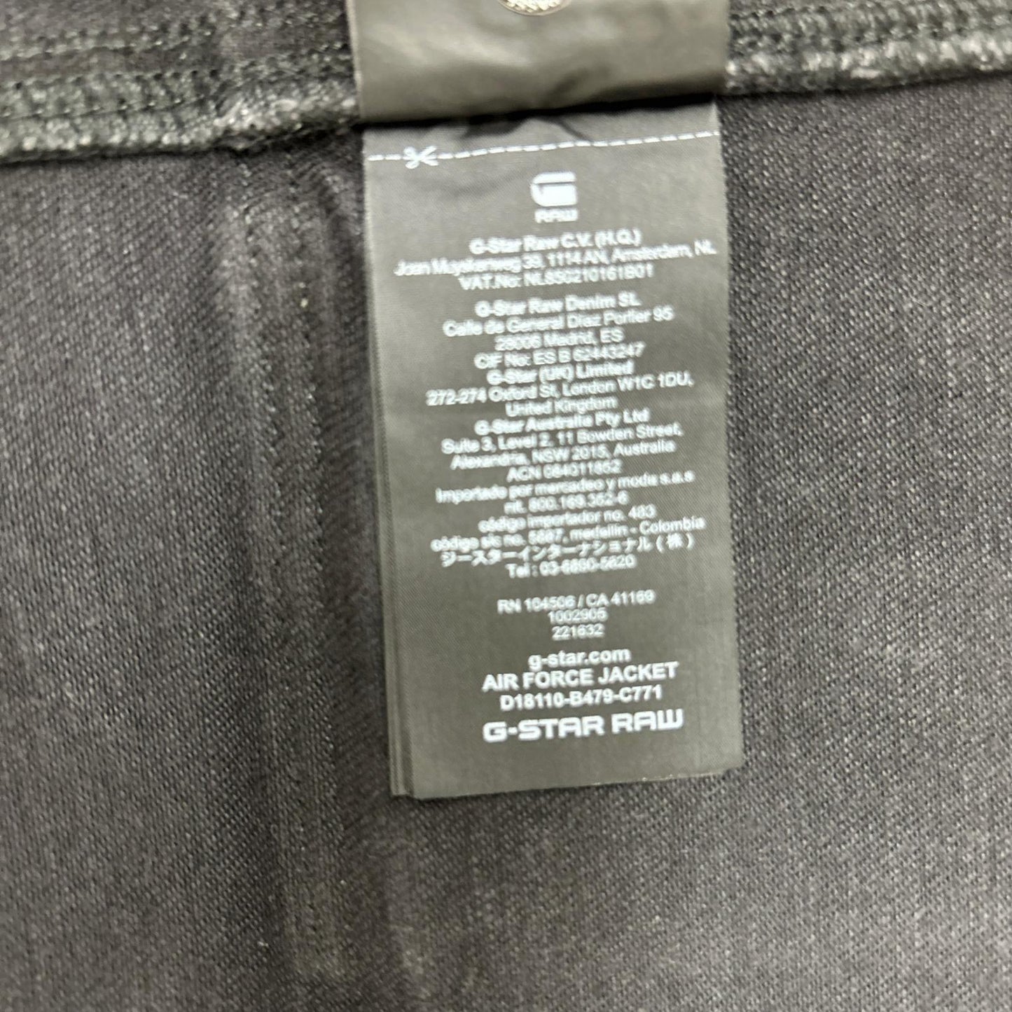 G-STAR RAW G-Star Raw Black denim Air Force jacket jacket