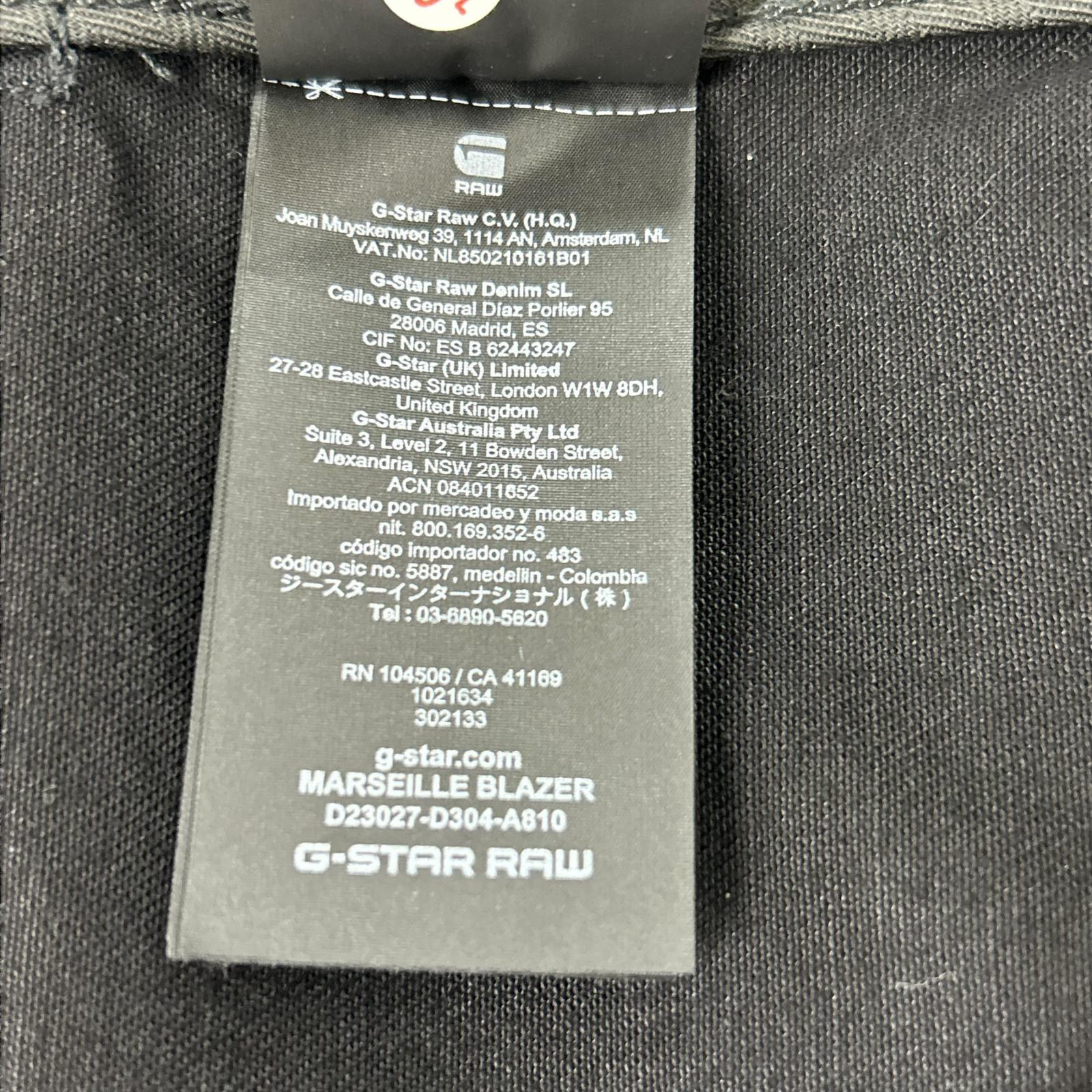 G-STAR RAW ジースターロゥ ブラック コットン100 marseille blazer ジャケット