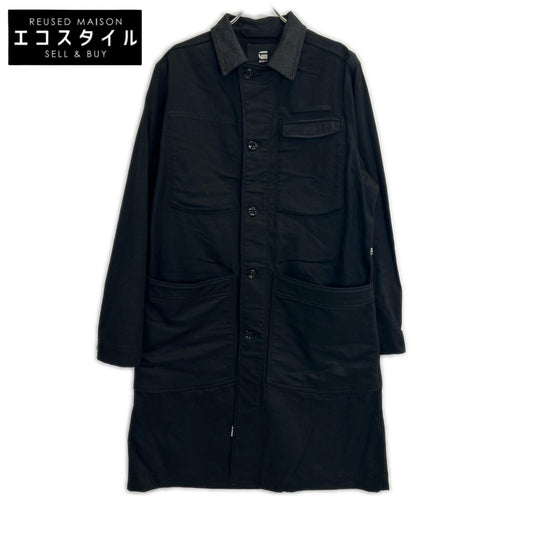 G-STAR RAW ジースターロゥ ブラック patched pocket trench/デニムトレンチコート コート