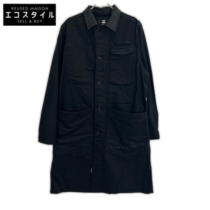 G-STAR RAW ジースターロゥ ブラック patched pocket trench/デニムトレンチコート コート