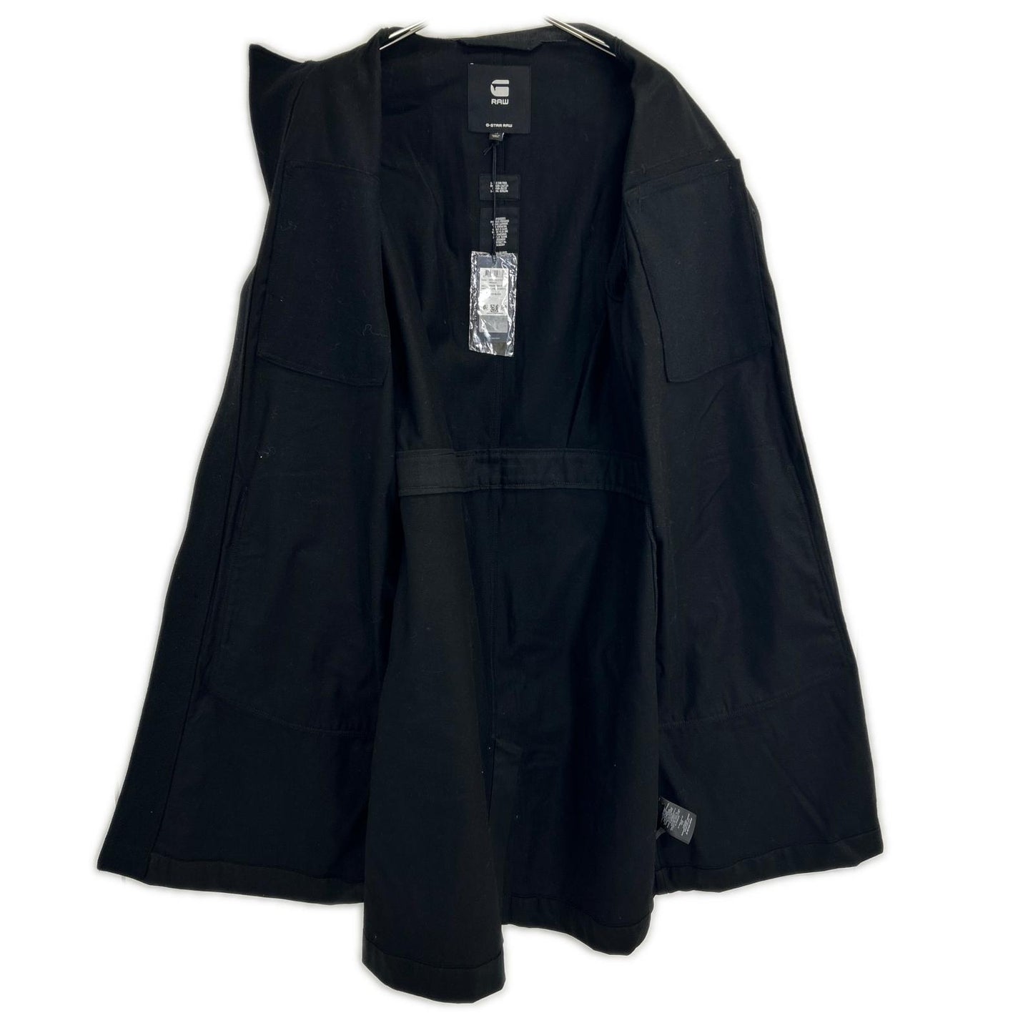 G-STAR RAW ジースターロゥ ブラック patched pocket trench/デニムトレンチコート コート