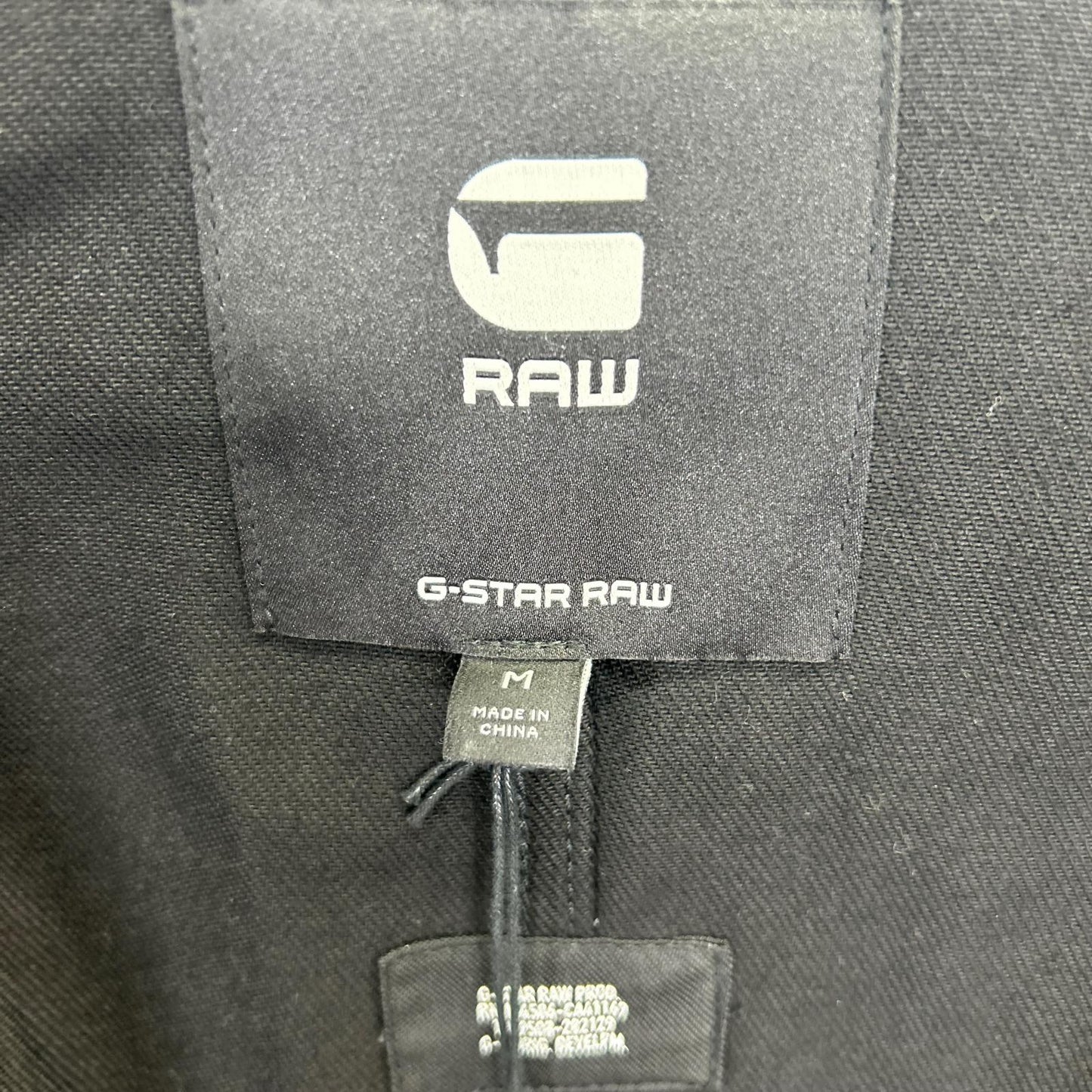 G-STAR RAW ジースターロゥ ブラック patched pocket trench/デニムトレンチコート コート