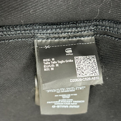 G-STAR RAW ジースターロゥ ブラック patched pocket trench/デニムトレンチコート コート