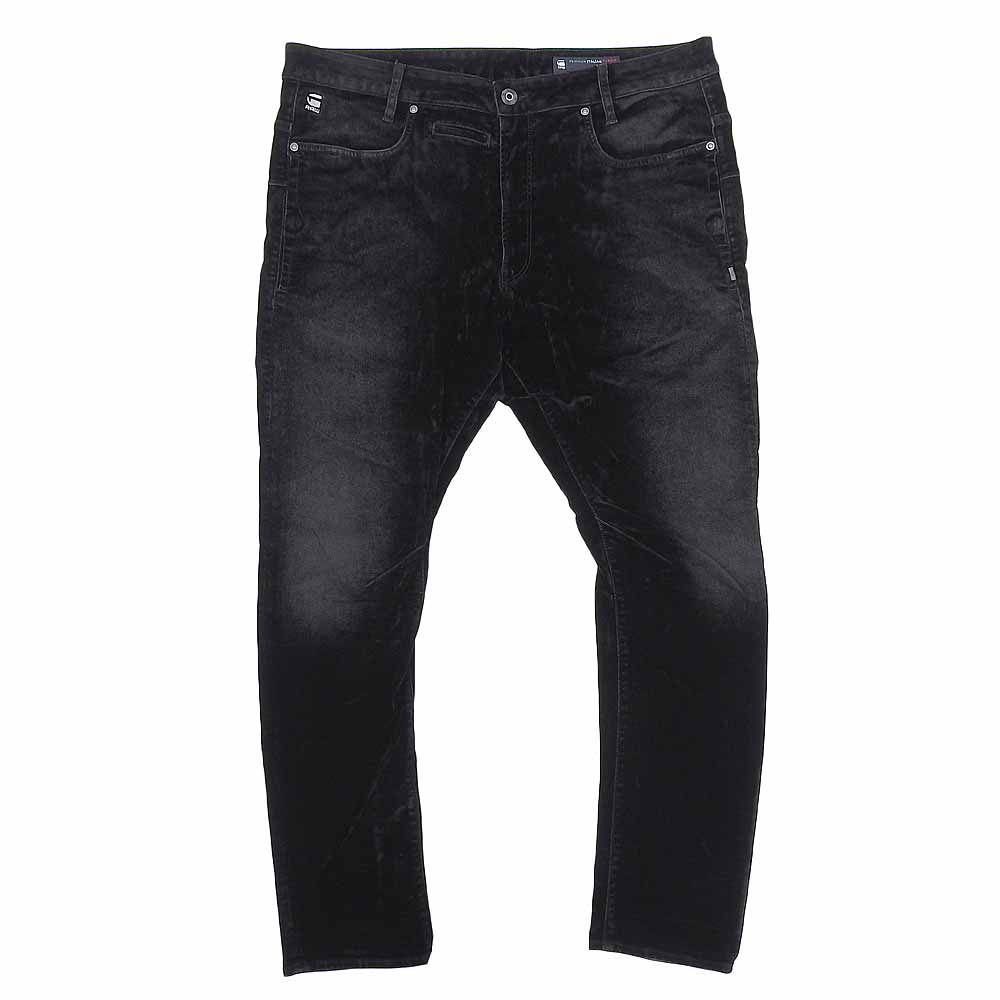 G-STAR RAW ジースターロゥ 美品 3D SLIM pant スリム パンツ ベロア ボトムス メンズ ブラック 36/32 ボトムス