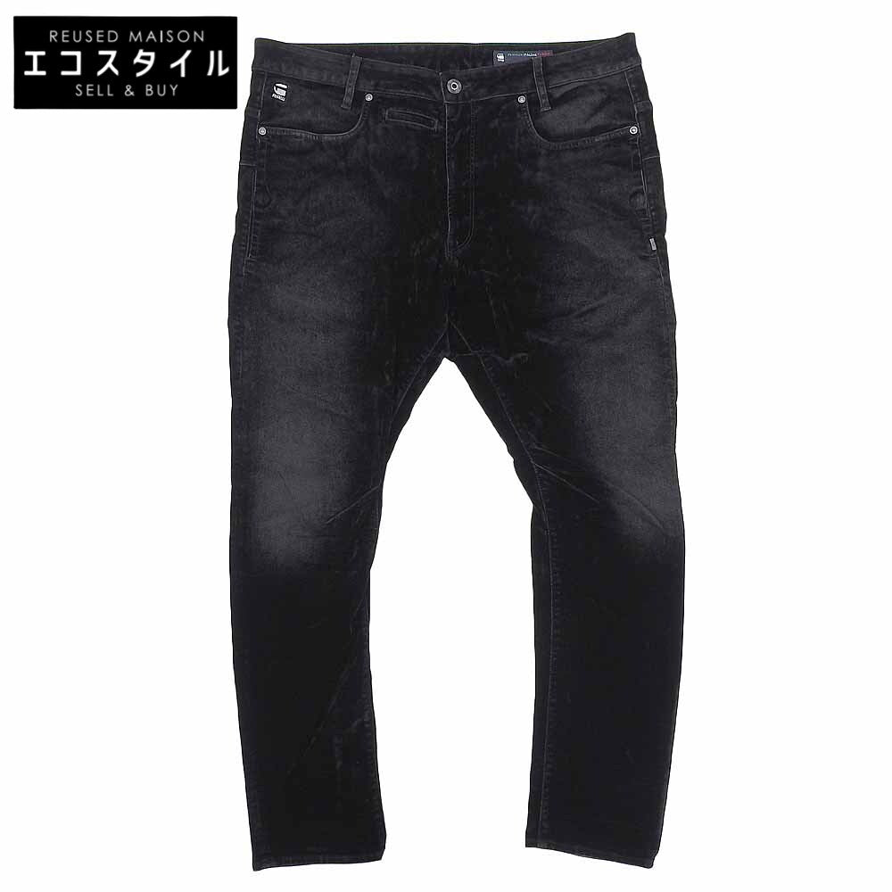 G-STAR RAW ジースターロゥ 美品 3D SLIM pant スリム パンツ ベロア ボトムス メンズ ブラック 36/32 ボトムス