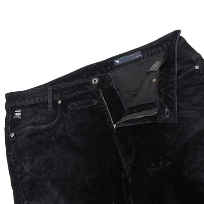 G-STAR RAW ジースターロゥ 美品 3D SLIM pant スリム パンツ ベロア ボトムス メンズ ブラック 36/32 ボトムス