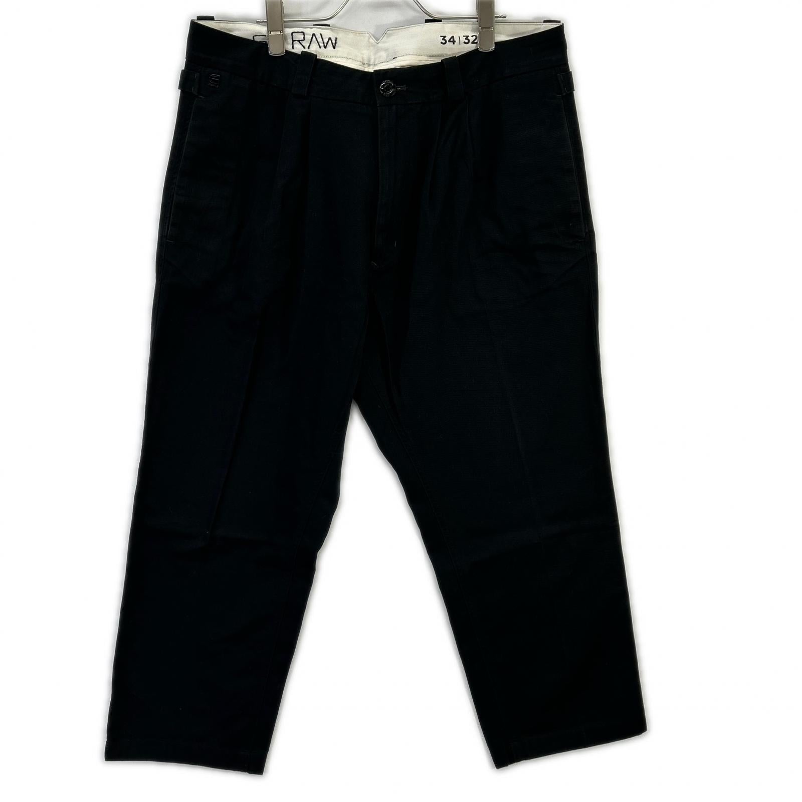 G-STAR RAW black 100% cotton VARVE RELAXED pants bottoms