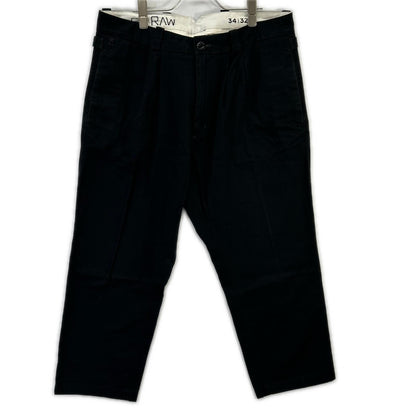 G-STAR RAW black 100% cotton VARVE RELAXED pants bottoms