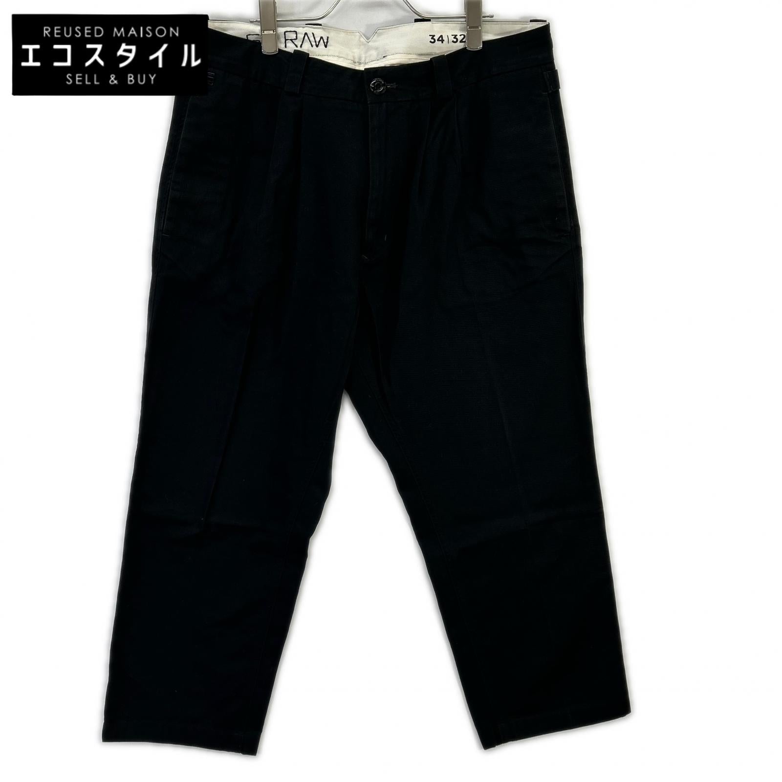 G-STAR RAW black 100% cotton VARVE RELAXED pants bottoms