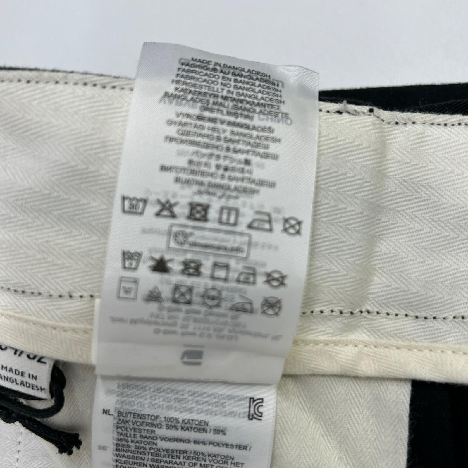 G-STAR RAW black 100% cotton VARVE RELAXED pants bottoms