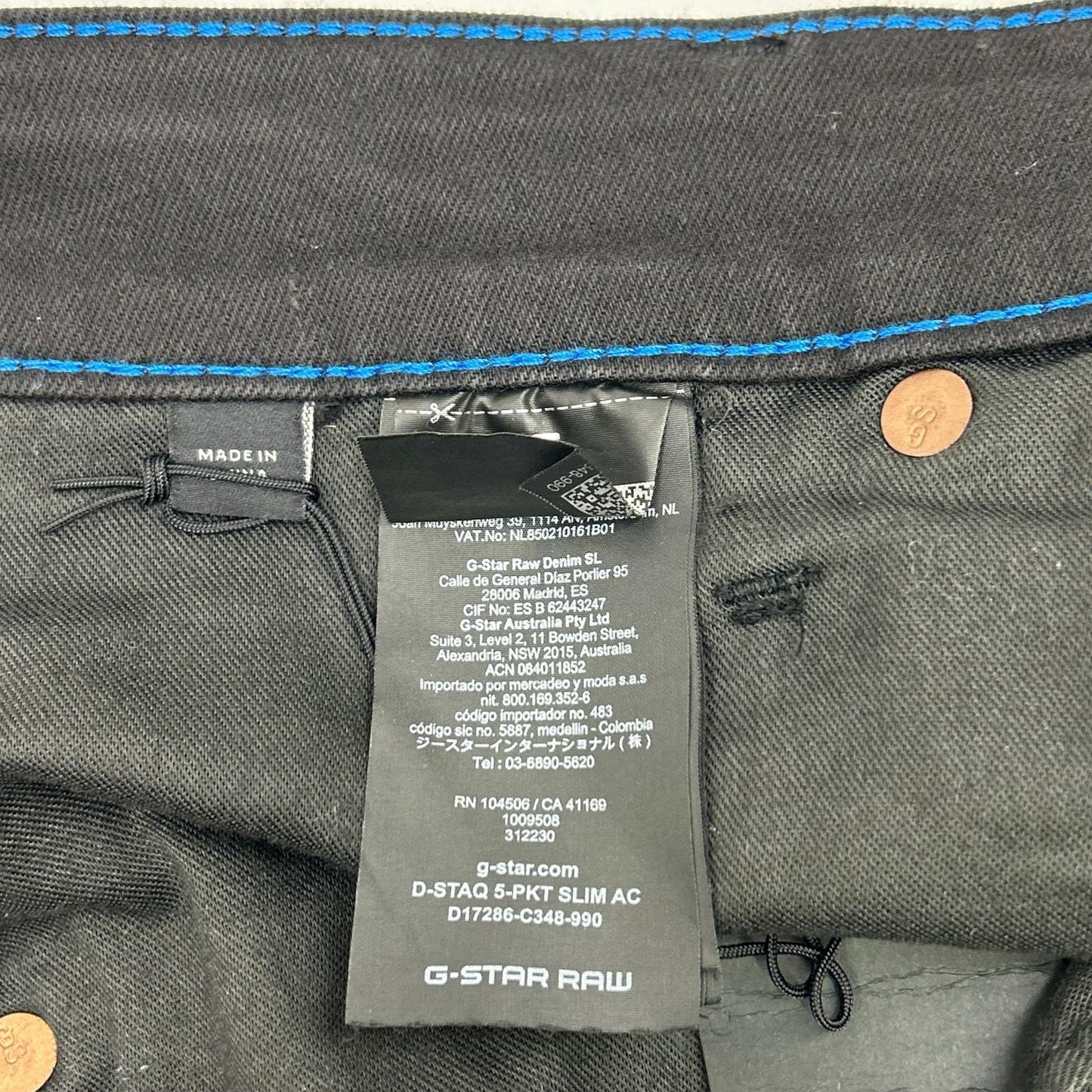 G-STAR RAW ジースターロゥ ブラック THERMOJUST DENIM デニムパンツ ボトムス