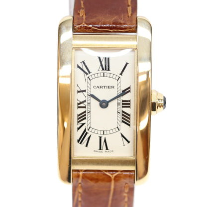 Cartier カルティエ W2601556 YG タンクアメリカン SM QZ時計 腕時計