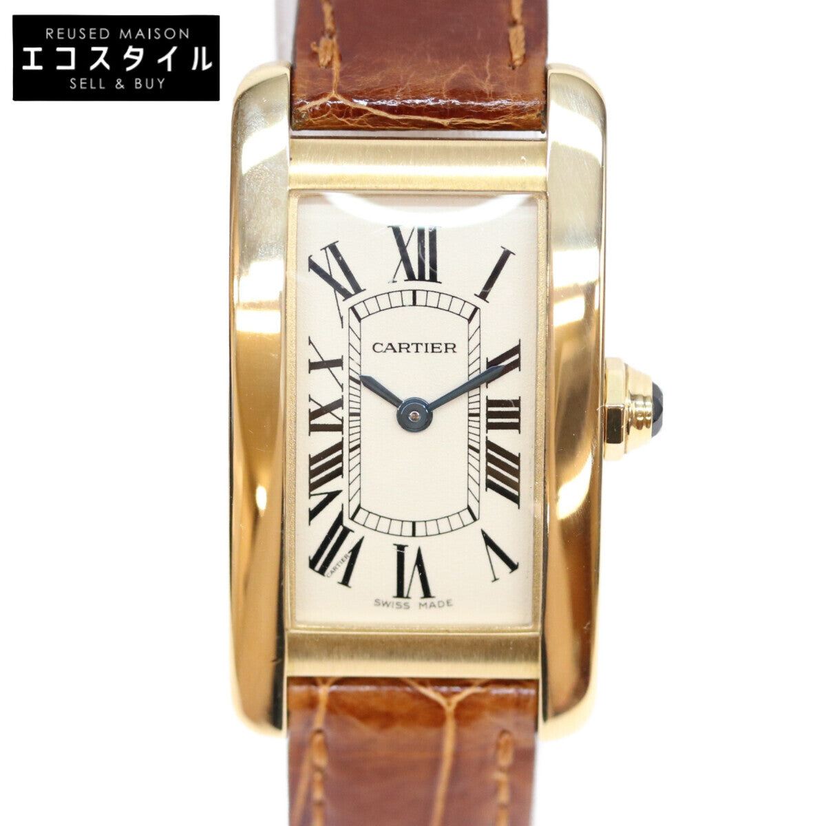 Cartier カルティエ W2601556 YG タンクアメリカン SM QZ時計 腕時計