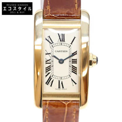 Cartier カルティエ W2601556 YG タンクアメリカン SM QZ時計 腕時計