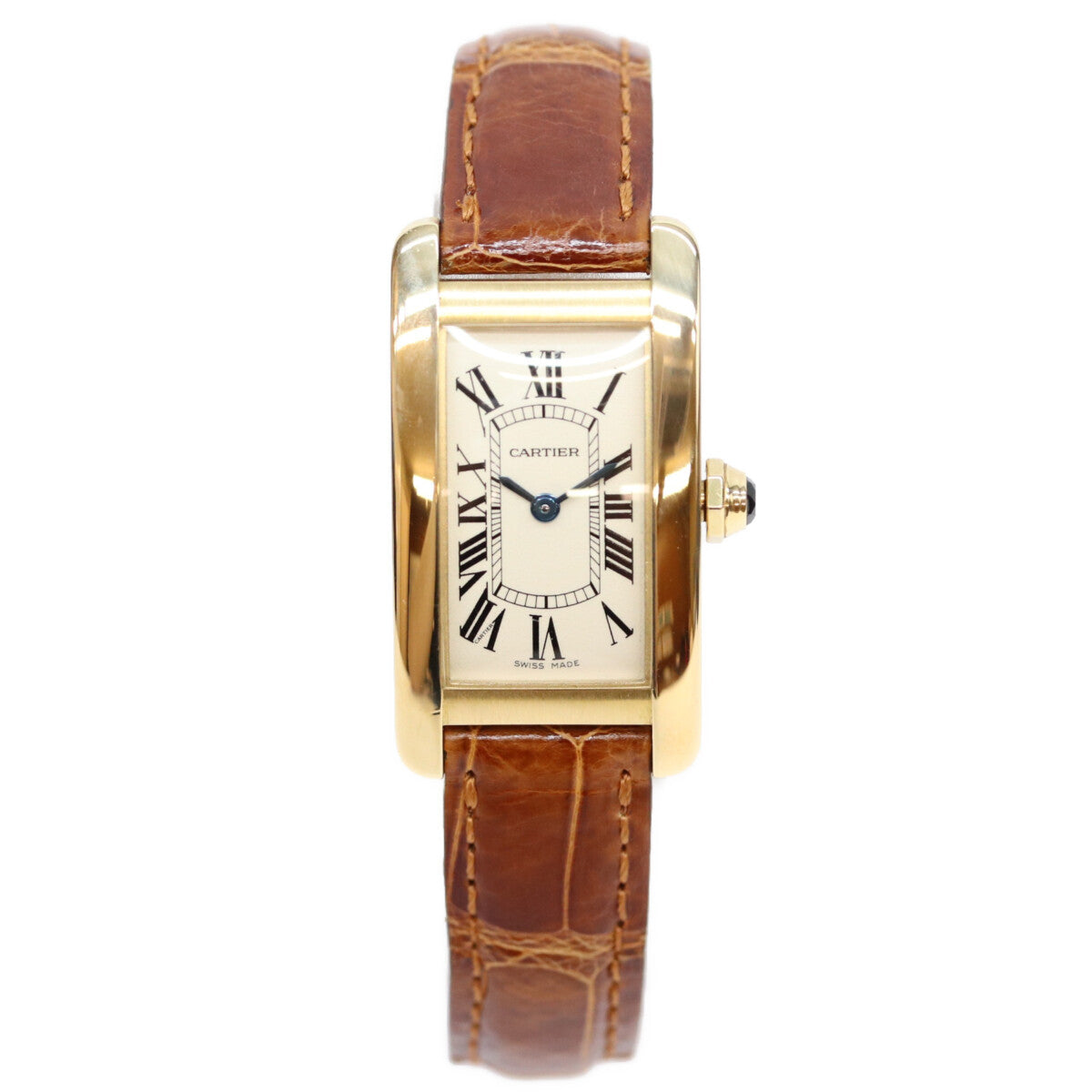 Cartier カルティエ W2601556 YG タンクアメリカン SM QZ時計 腕時計